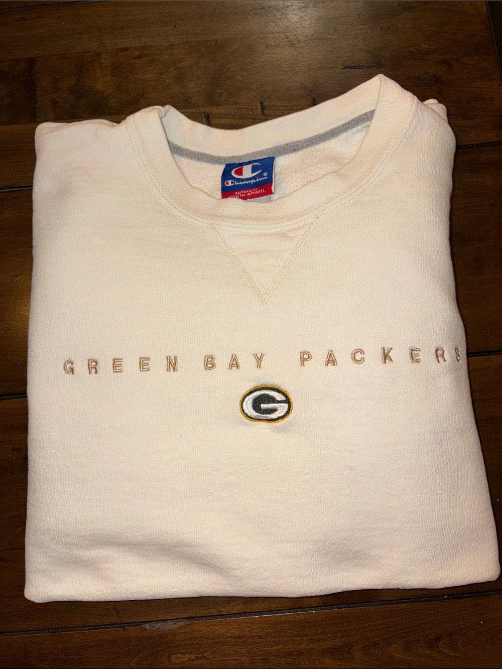 Champion x Green Bay Packers Cream Crewneck Sweatshirt Vintage